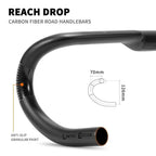 Ultralight carbon handlebars for road & gravel bikes