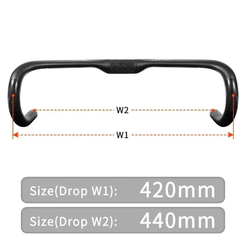 Ultralight carbon handlebars for road & gravel bikes
