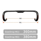 Ultralight carbon handlebars for road & gravel bikes