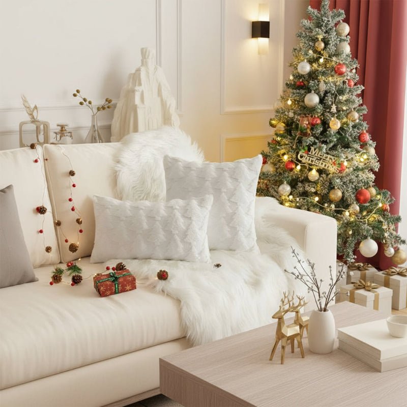 Cozy Plush Christmas Tree Pillowcase made of Ultra-Soft Fabric