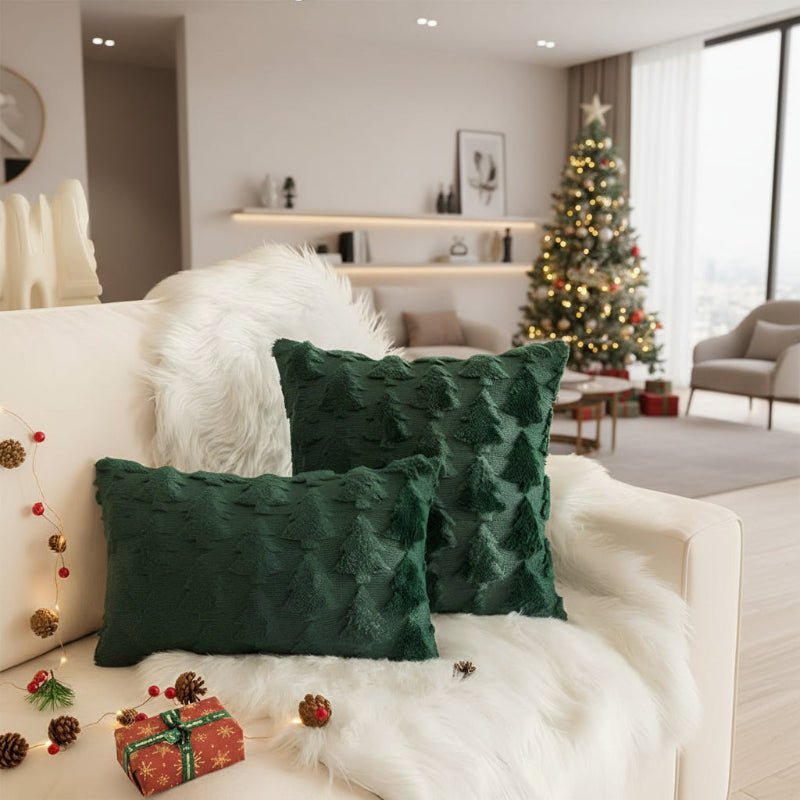 Cozy Plush Christmas Tree Pillowcase made of Ultra-Soft Fabric