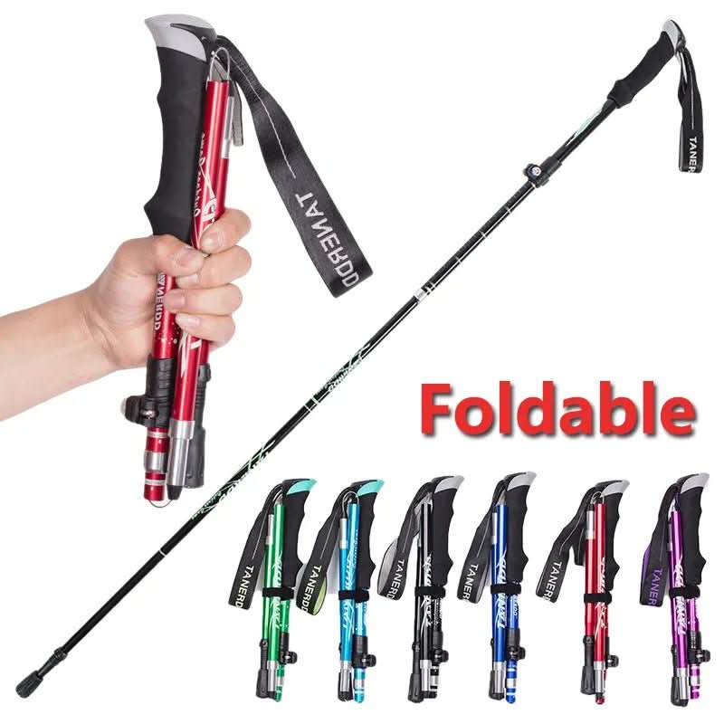 Ultralight Telescoping Trekking Poles for Secure Grip While Hiking