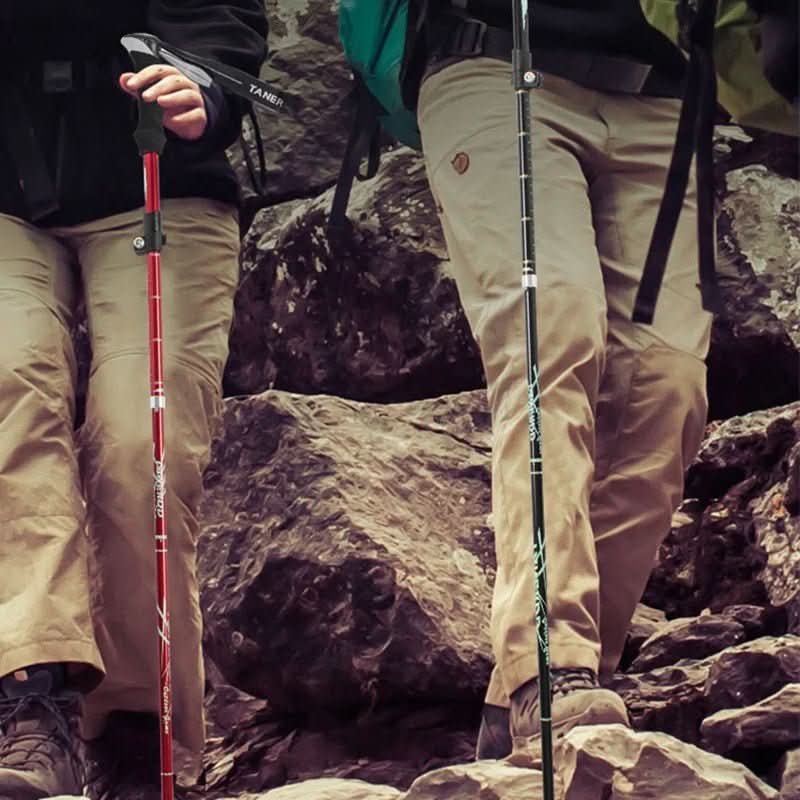 Ultralight Telescoping Trekking Poles for Secure Grip While Hiking
