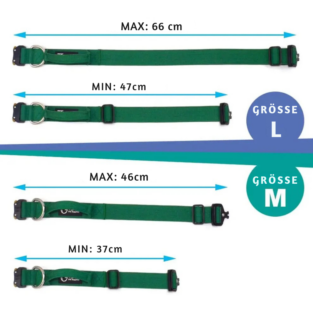 Tactical Dog Collar with Metal Buckle & Handle