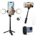 Bag tripod with retractable handle and remote control
