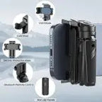 Bag tripod with retractable handle and remote control