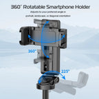 Bag tripod with retractable handle and remote control