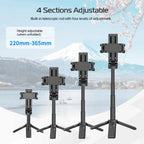 Bag tripod with retractable handle and remote control