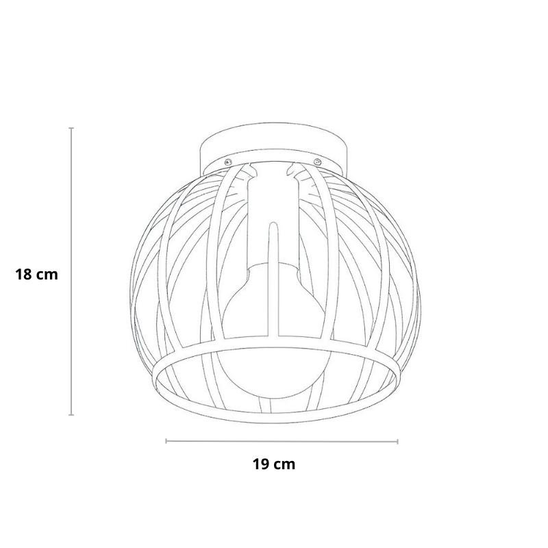 Industrial Ceiling Lamp Black