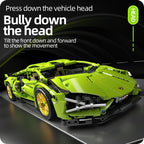 Racing Supercar Building Blocks | 1280 Pieces, Wireless Control & Realistic 1:14 Scale Model for Kids and Adults