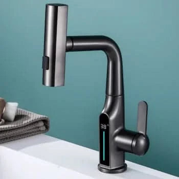 LUXOR - Modern digital washbasin tap
