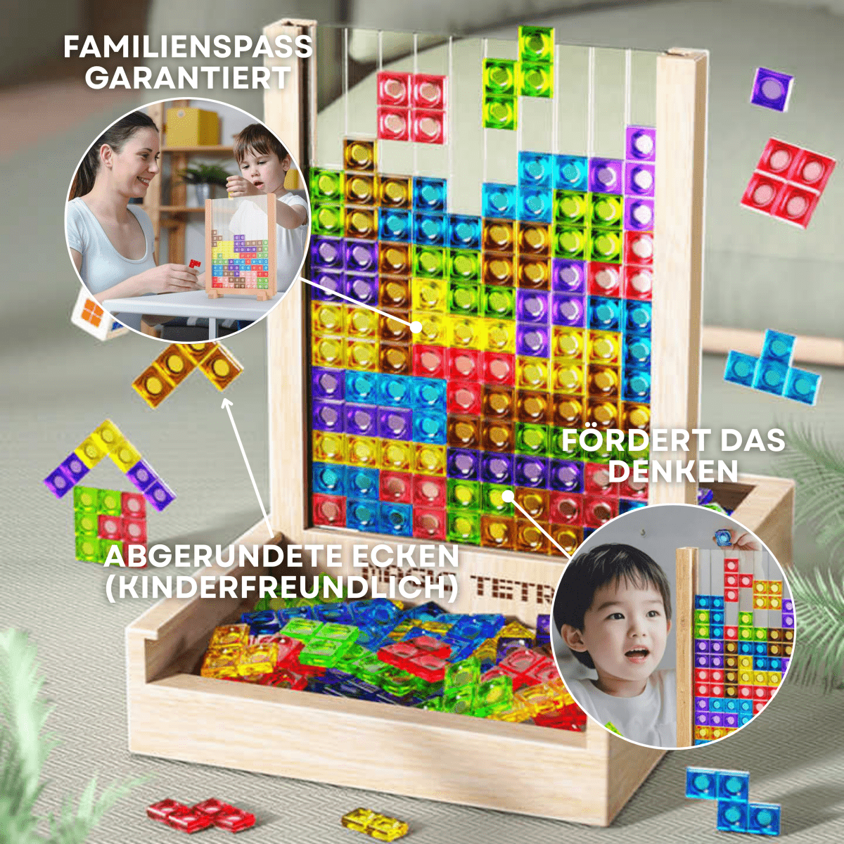 Sustainable Tetris puzzle game for the whole family