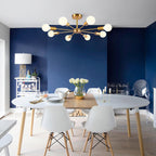 Sputnik Chandelier for Semi-Recessed Installation
