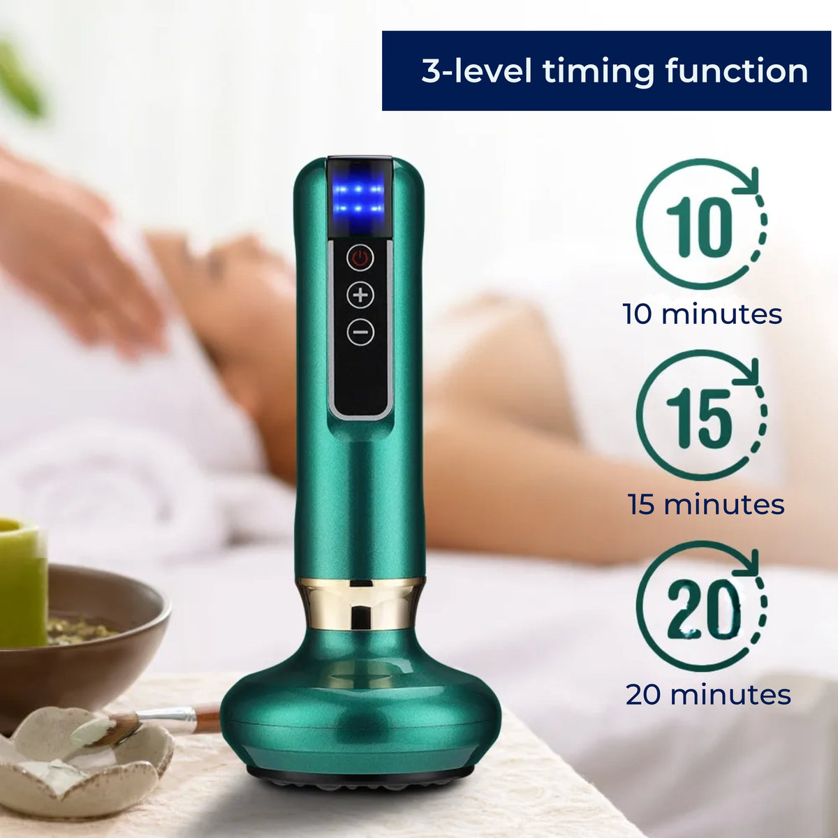 TheraPulse | Electric Cupping Massager – Vacuum Gua Sha, Heat Therapy & Adjustable Suction for Pain Relief & Lymphatic Drainage