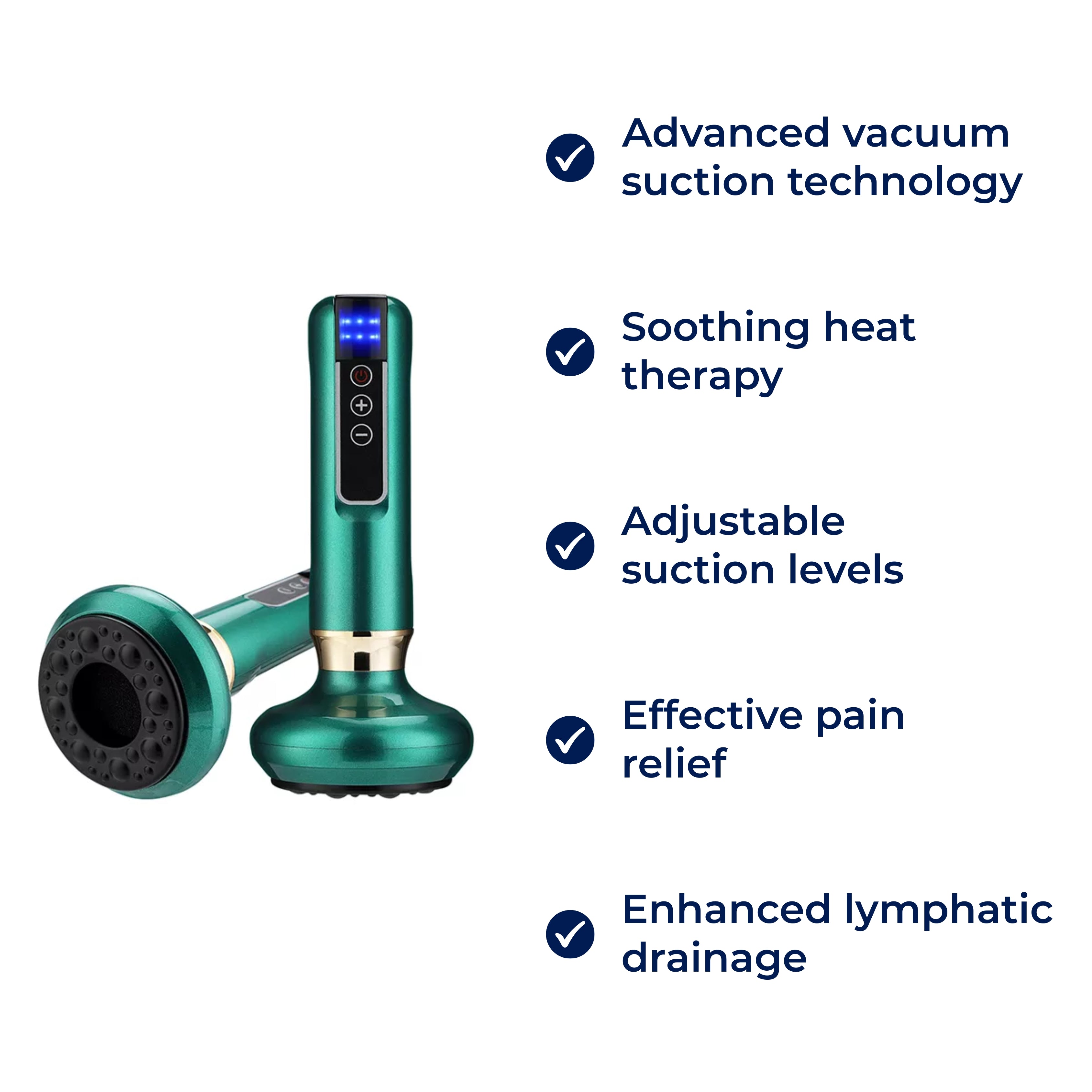 TheraPulse | Electric Cupping Massager – Vacuum Gua Sha, Heat Therapy & Adjustable Suction for Pain Relief & Lymphatic Drainage