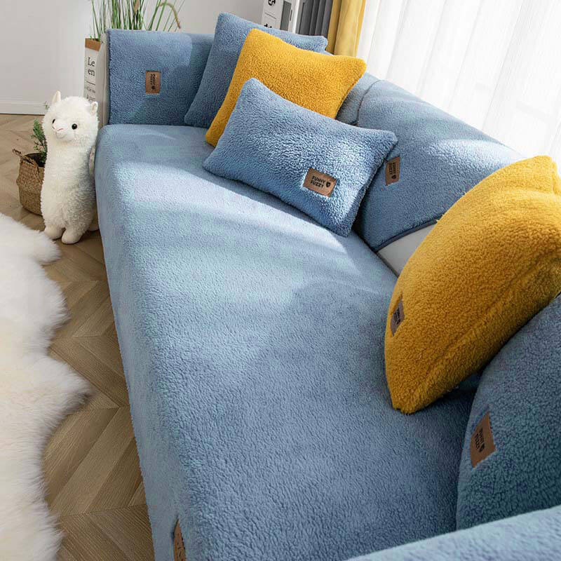 Sofa cover fleece waterproof non-slip washable