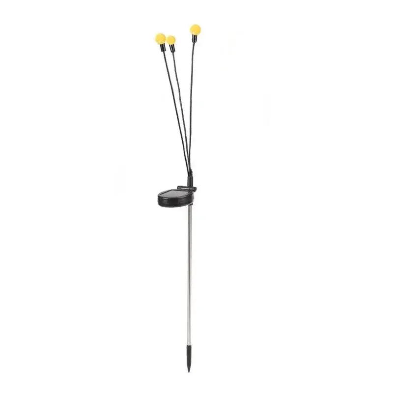 Solar-powered Firefly Garden Light - Three-headed LED Lamp for Outdoors