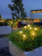 Solar-powered Firefly Garden Light - Three-headed LED Lamp for Outdoors