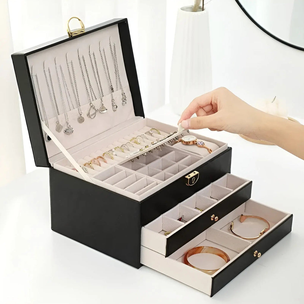 EleganceBox Luxury Jewelry Box – Multiple Storage Box for Jewelry