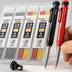 Borehole carpenter pencil with refill set