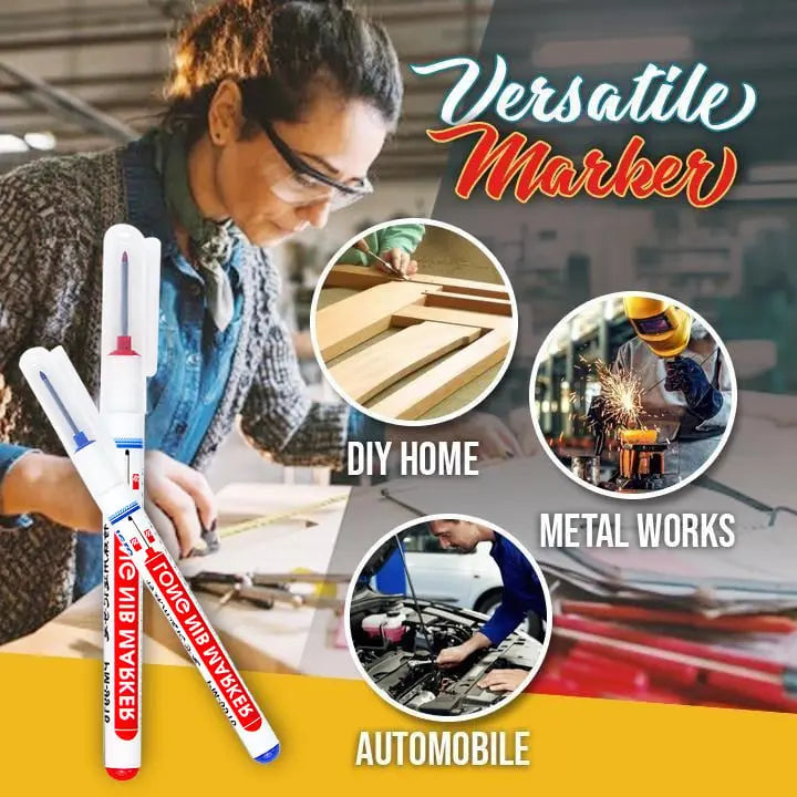 Deep hole marker with long tip – Smudge-proof & waterproof (set of 3)
