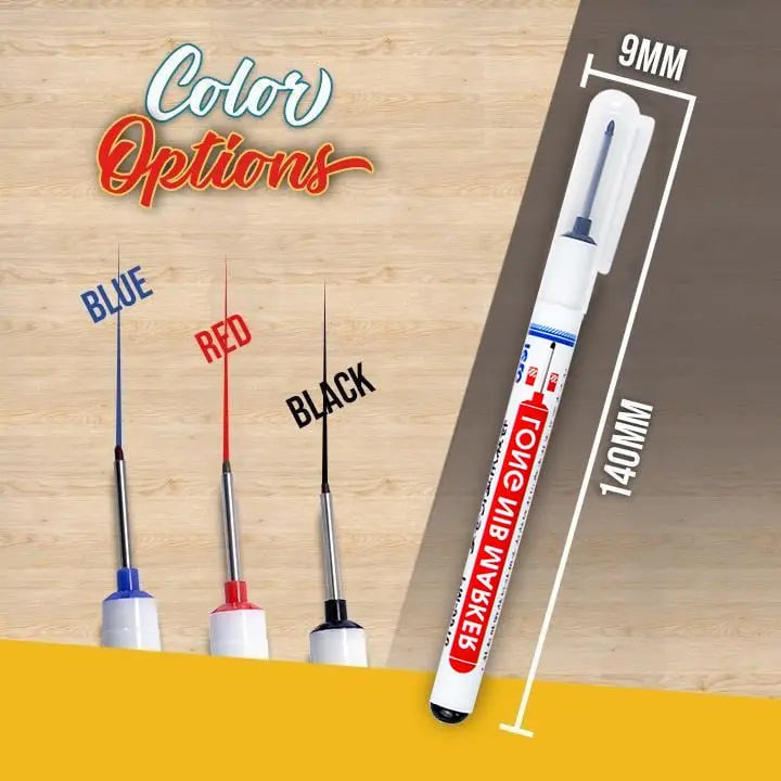 Deep hole marker with long tip – Smudge-proof & waterproof (set of 3)