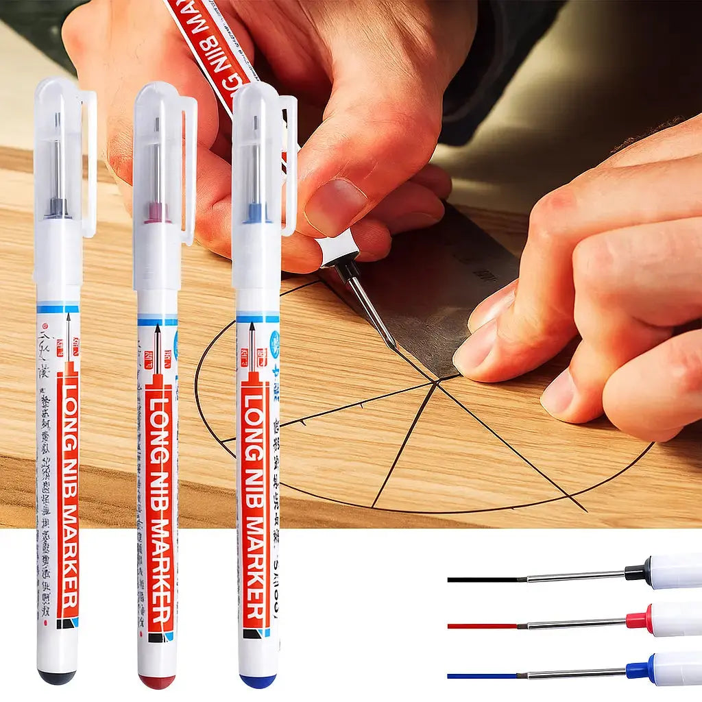 Deep hole marker with long tip – Smudge-proof & waterproof (set of 3)