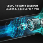 Cordless pet hair vacuum cleaner with HEPA & 4 attachments