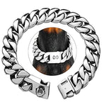 Strength Neck Metal Dog Collar – Sturdy Stainless Steel Collar for Large Dogs