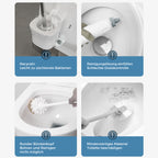Antibacterial Disposable Toilet Brush with Hygienic Sponge Head and Holder