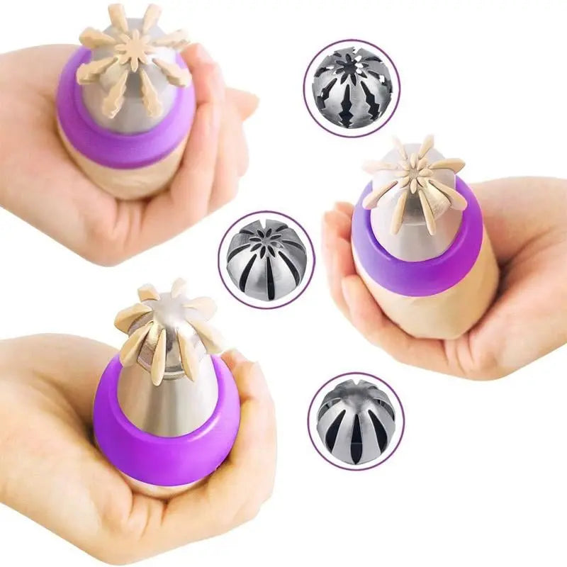 Cake Decoration Set made of Stainless Steel – Create Flowers Like a Pro
