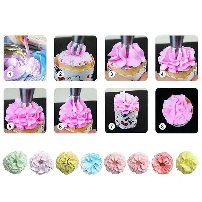 Cake Decoration Set made of Stainless Steel – Create Flowers Like a Pro