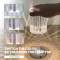 Touch crystal lamp - 3-level dimmable light colors with elegant diamond cut!