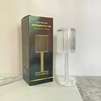 Touch crystal lamp - 3-level dimmable light colors with elegant diamond cut!