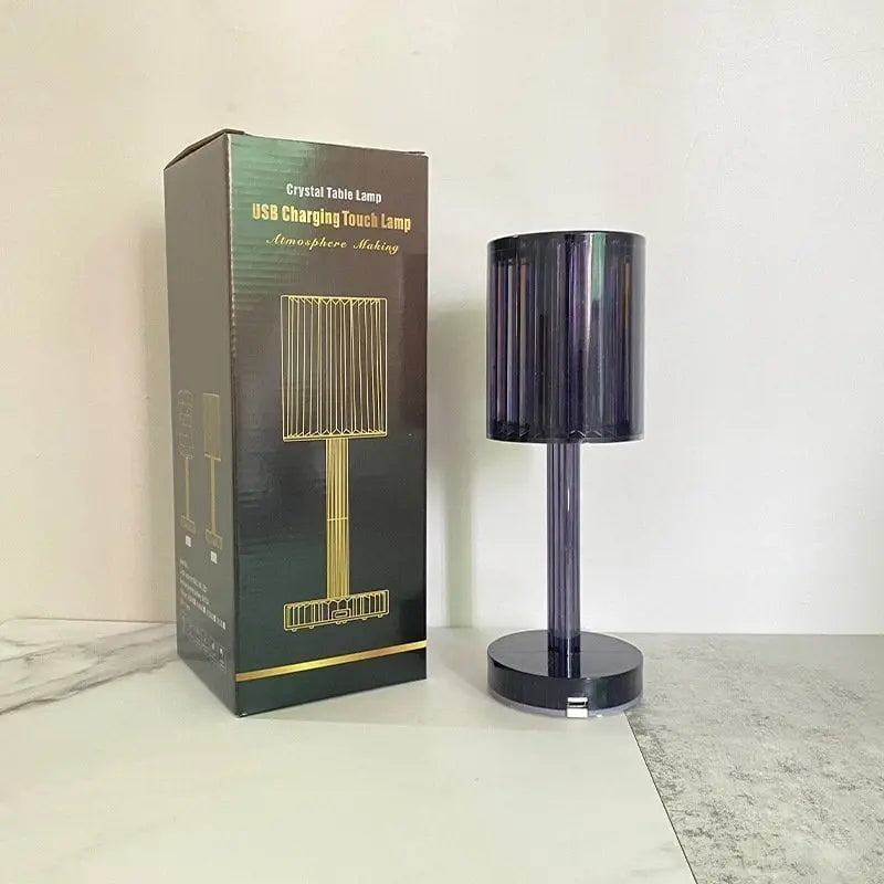 Touch crystal lamp - 3-level dimmable light colors with elegant diamond cut!