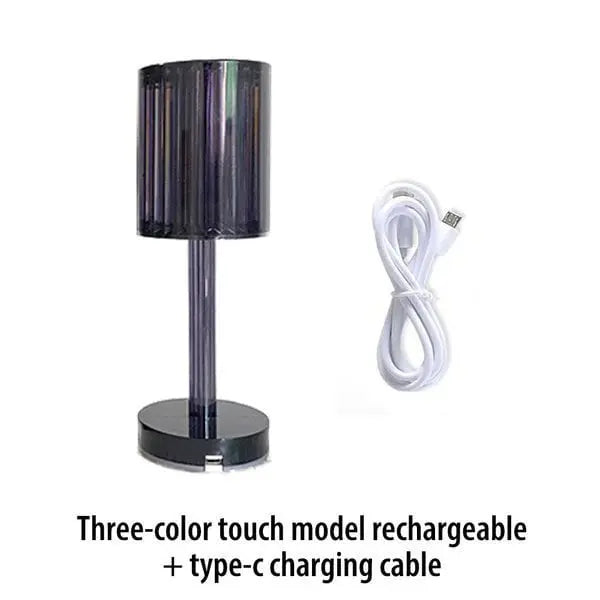 Touch crystal lamp - 3-level dimmable light colors with elegant diamond cut!