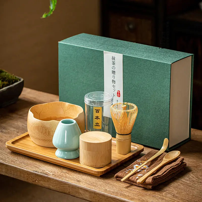Zenmatcha Tea Ceremony Set – Complete Matcha Gift Set with Bamboo Whisk and Bowl
