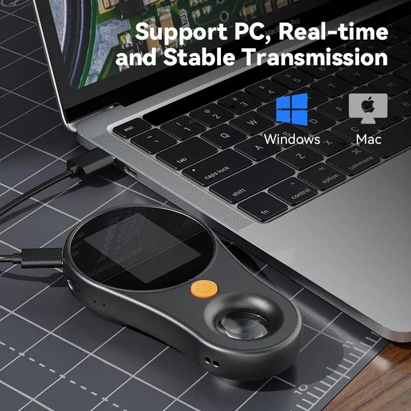 Portable Digital Handheld Magnifier with 500x Magnification & 2" LCD