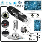 Portable digital camera microscope with 1600x zoom