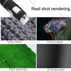 Portable digital camera microscope with 1600x zoom