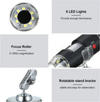 Portable digital camera microscope with 1600x zoom