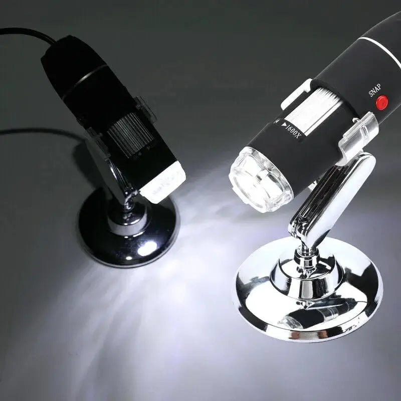 Portable digital camera microscope with 1600x zoom