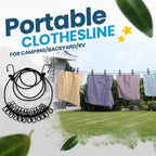 Portable Clothesline with Clips – Ideal for Travel, Camping & Balcony