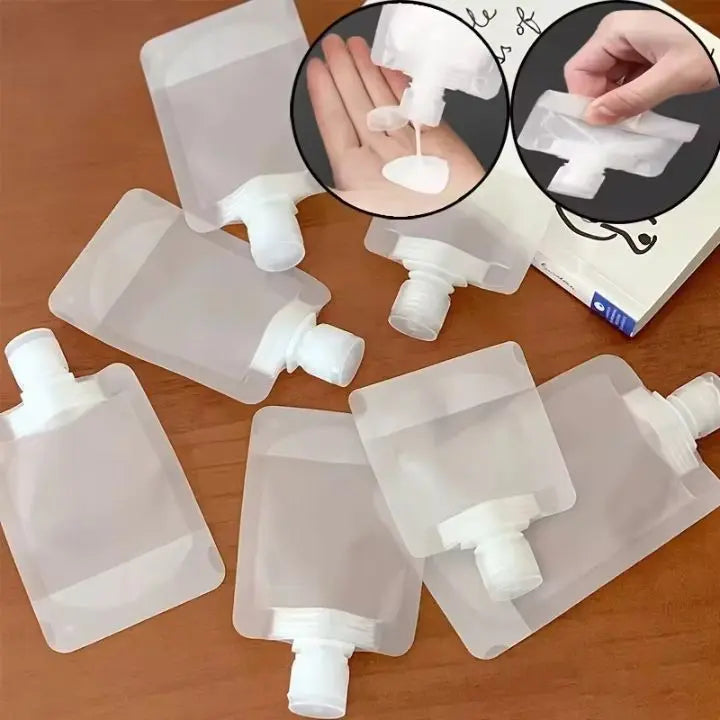 Portable, leak-proof travel pouches – 10-piece set