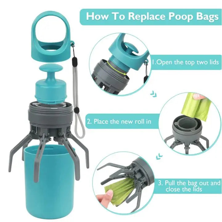 Portable Pet Waste Grabber – Hygienic & Compact for On-the-go