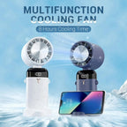 Portable electric cooling fan with ice compression function