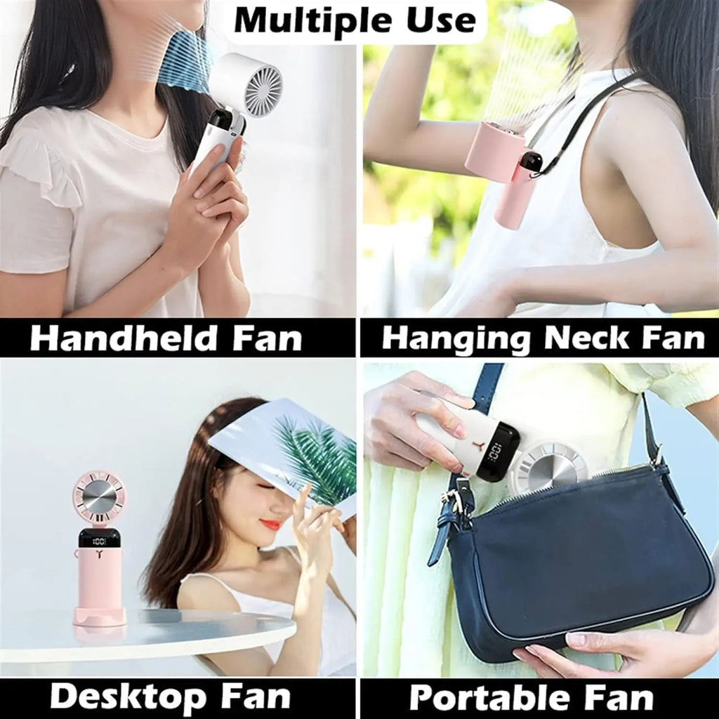 Portable electric cooling fan with ice compression function