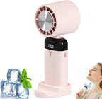 Portable electric cooling fan with ice compression function