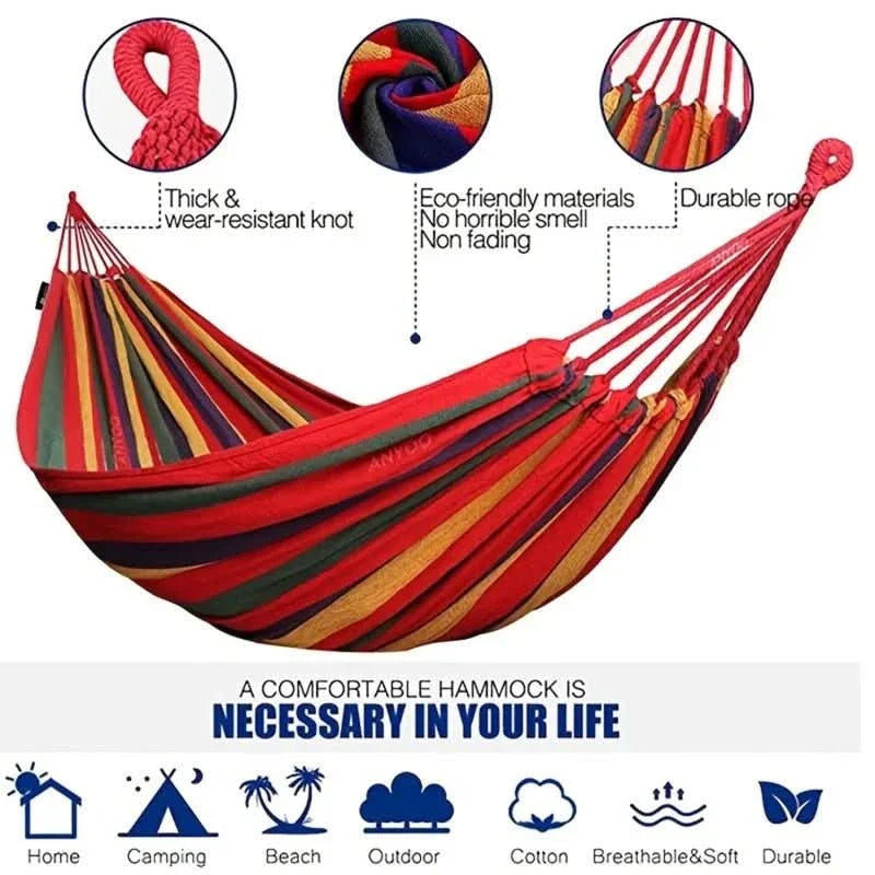 Portable canvas hanging chair for indoors & outdoors