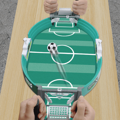 Portable table football game for 2 players